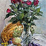 Агафонова Лилия. Розы и сливы. 2002 г.